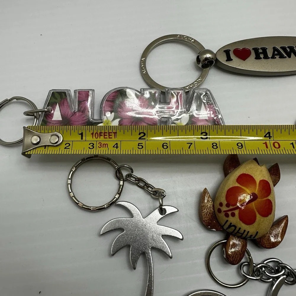 Hawaiian Islands lot 9 Keychain Purse Charm Surfboard Turtle Aloha Maui Marathon